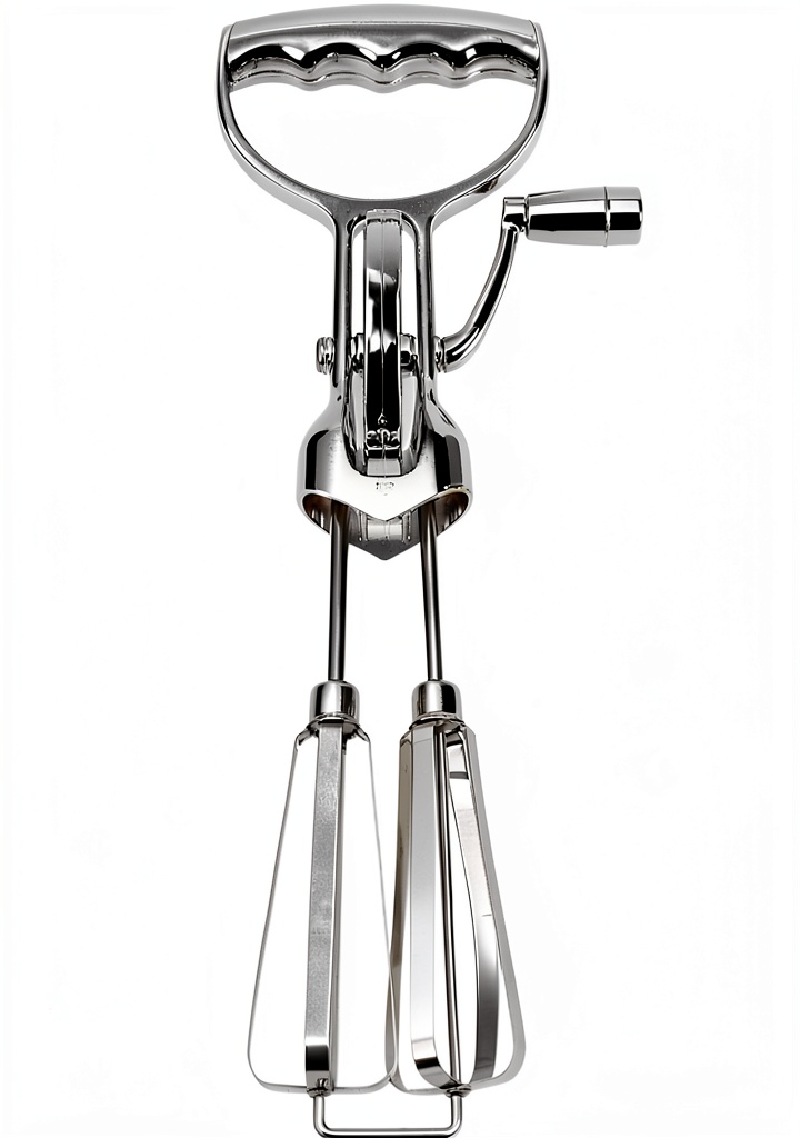 KUYYFDS Hand Crank Egg Beater showing stainless steel construction and compact design