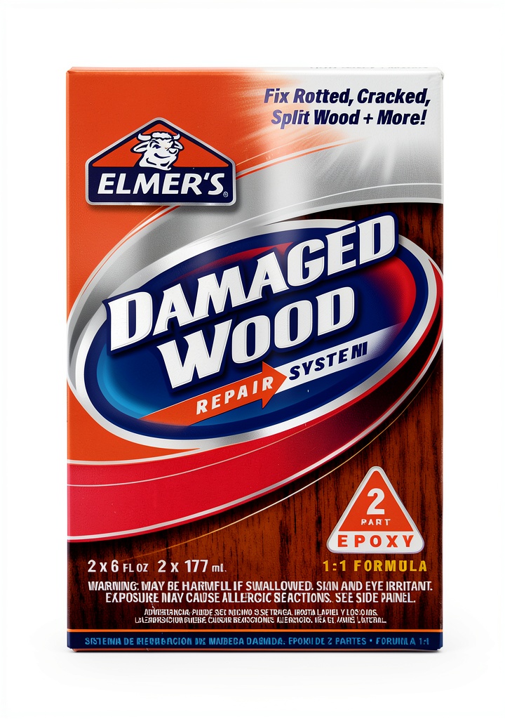 Applying Elmer's waterproof wood glue to a wooden plank