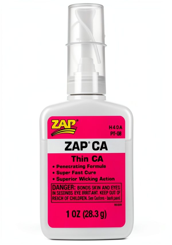 Zap CA 1 oz pink wood glue Low viscosity adhesive-0