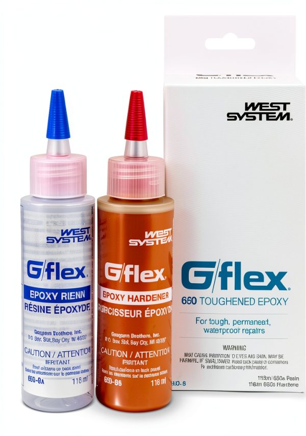 West System G/flex Epoxy 2-4oz Marine Grade Waterproof Wood Glue-0