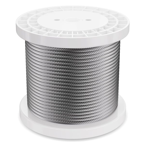 VEVOR Wire Rope, 1/4" 250 ft Zinc Galvanized Carbon Steel Cable with Gloves, 7000 lbs Breaking Strength, 7 x 19 Strands Construction Marine Aircraft Grade for Handrail Stair Decking Fence Outdoors-10