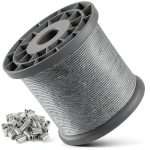 1/16 Wire Rope Monkemon Steel Cable 328ft with 150 Sleeves-0