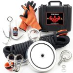 Fish Magnets Kit FINDMAG Lift Magnet Double Sided 2625 lbs Black-0