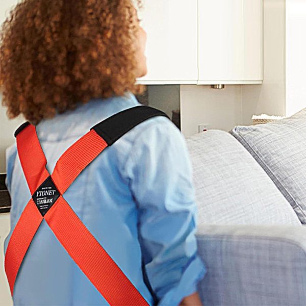 Ytonet Moving Straps, Lifting Straps for Move Furniture, 2-Person Shoulder Lifting and Moving System for Appliances, Mattresses, Heavy Objects up to 800lbs, Furniture Strap Round Sling, Orange-7