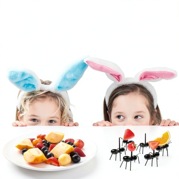 60 Pcs Ant Toothpicks Fruit Dessert Forks, Reusable Fruit Picks Animal Appetizer Forks for Snack Cake Dessert for Kitchen Halloween Birthday Party-5