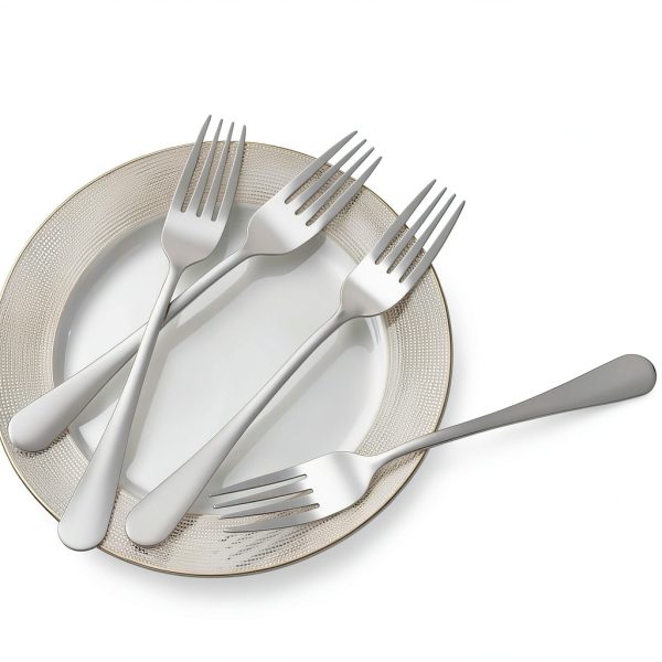 12 Piece Dinner Forks Set, Food-Grade Stainless Steel Forks Silverware, Dessert Forks, Kitchen or Restaurant, Mirror Polished, Dishwasher Safe - 8.1 Inch-1